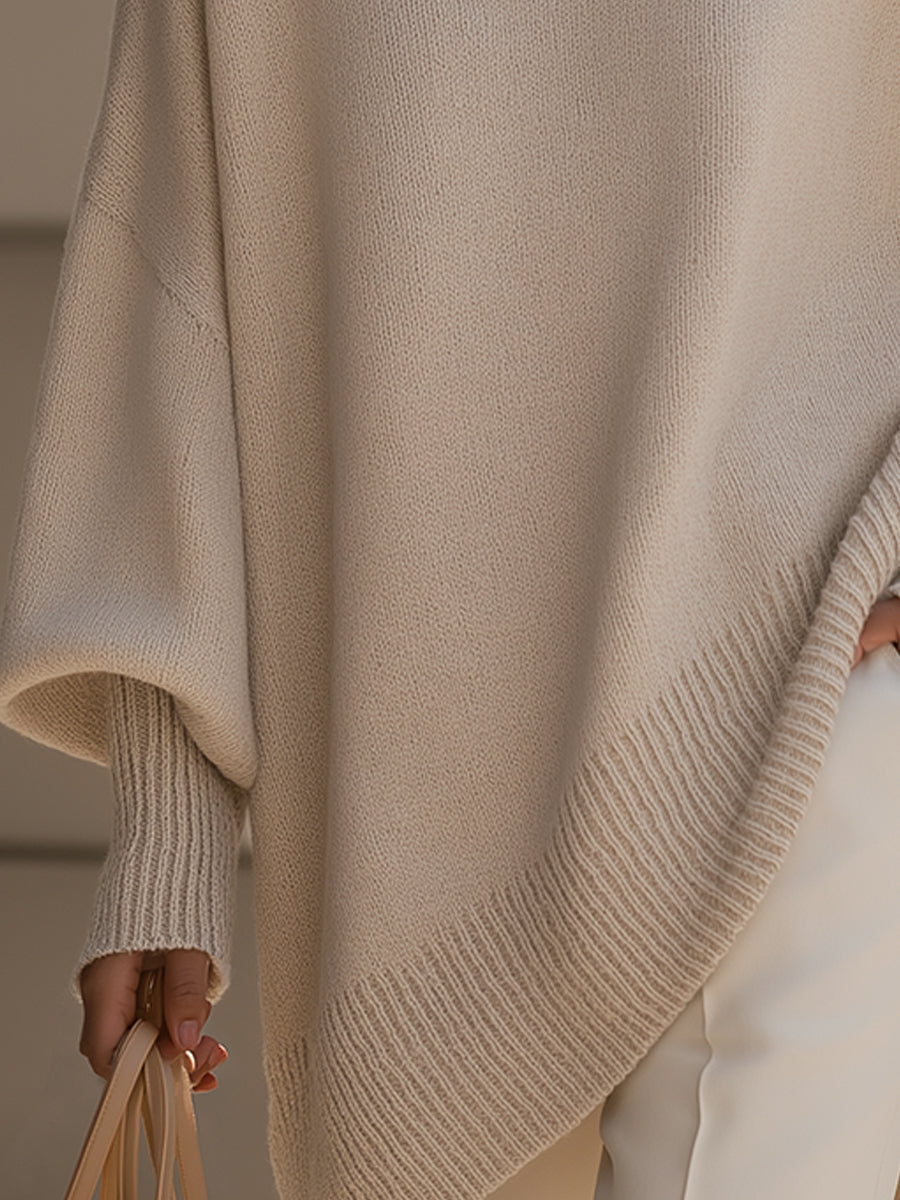 Pascale | Pull Élégant Oversize Asymétrique