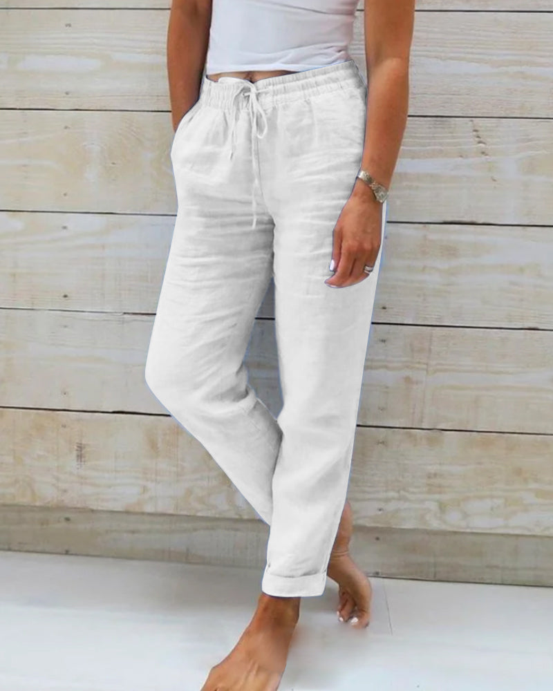 Zoé - Pantalon Lin Large