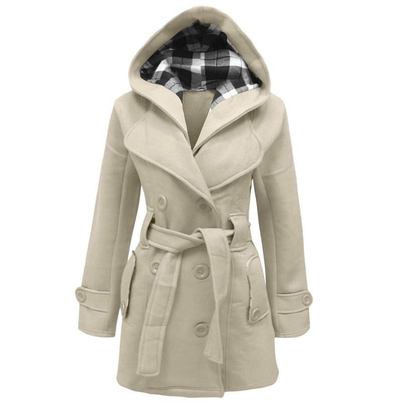 Ămilie | Manteau Chic CeinturĂ© Ă Capuche