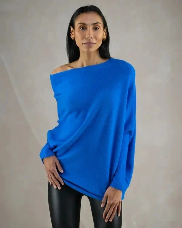 Amaris - Pull oversize à col convertible pour femme