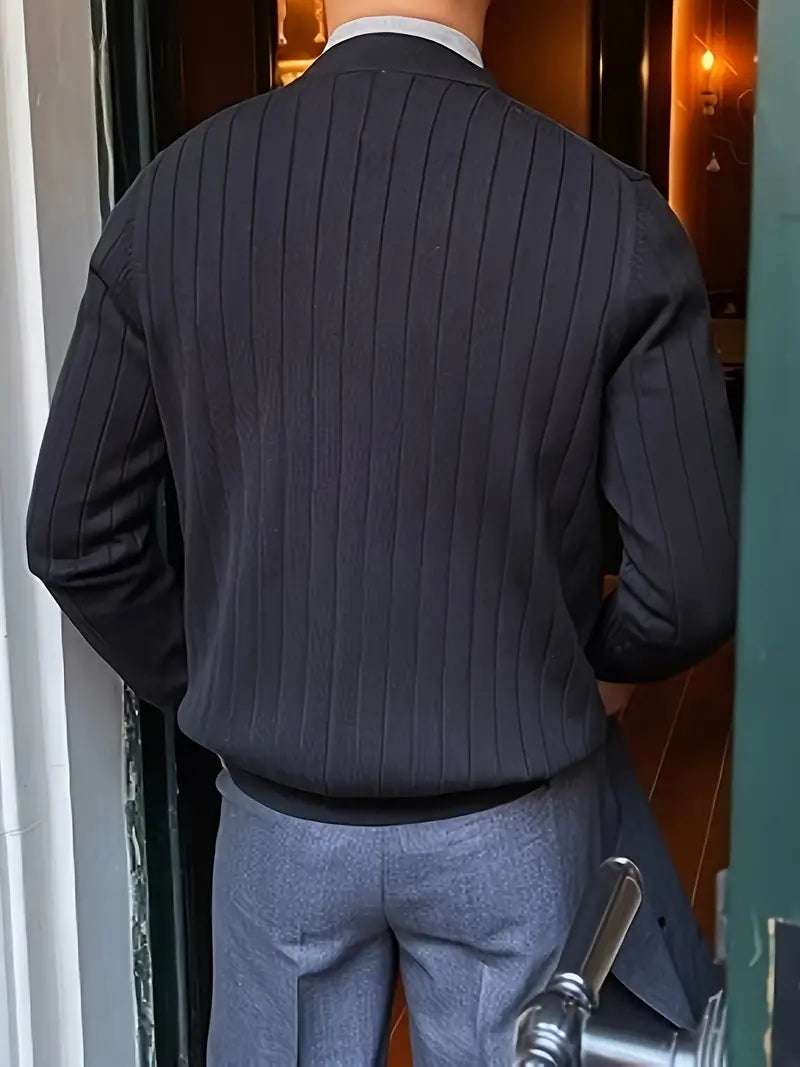 Victor – Cardigan En Maille Pour Hommes, Parfait Pour Les Occasions Formelles