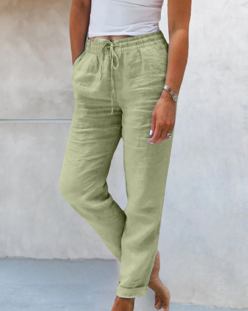 Zoé - Pantalon Lin Large
