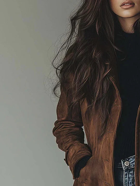 Marie | Trench Chic Daim Ceinturé