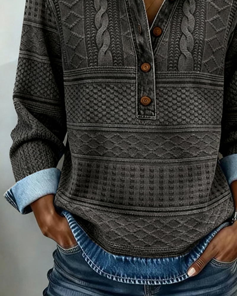 Adèle | Pull Élégant Torsadé Boutonné