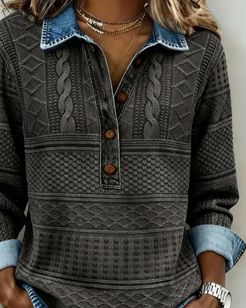 Adèle | Pull Élégant Torsadé Boutonné