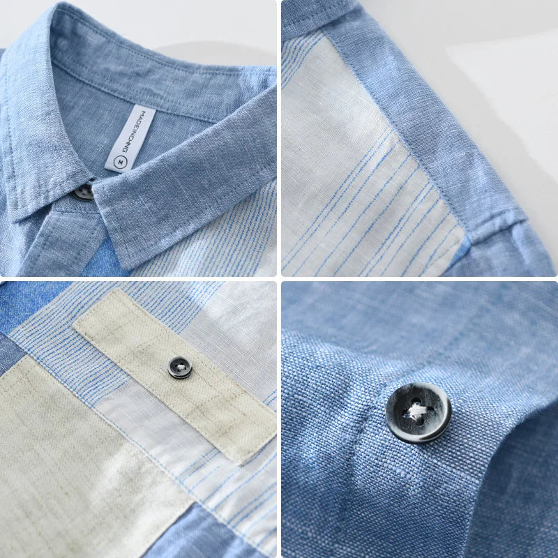 Reid - Chemise en lin - Décontracté - Hommes-6