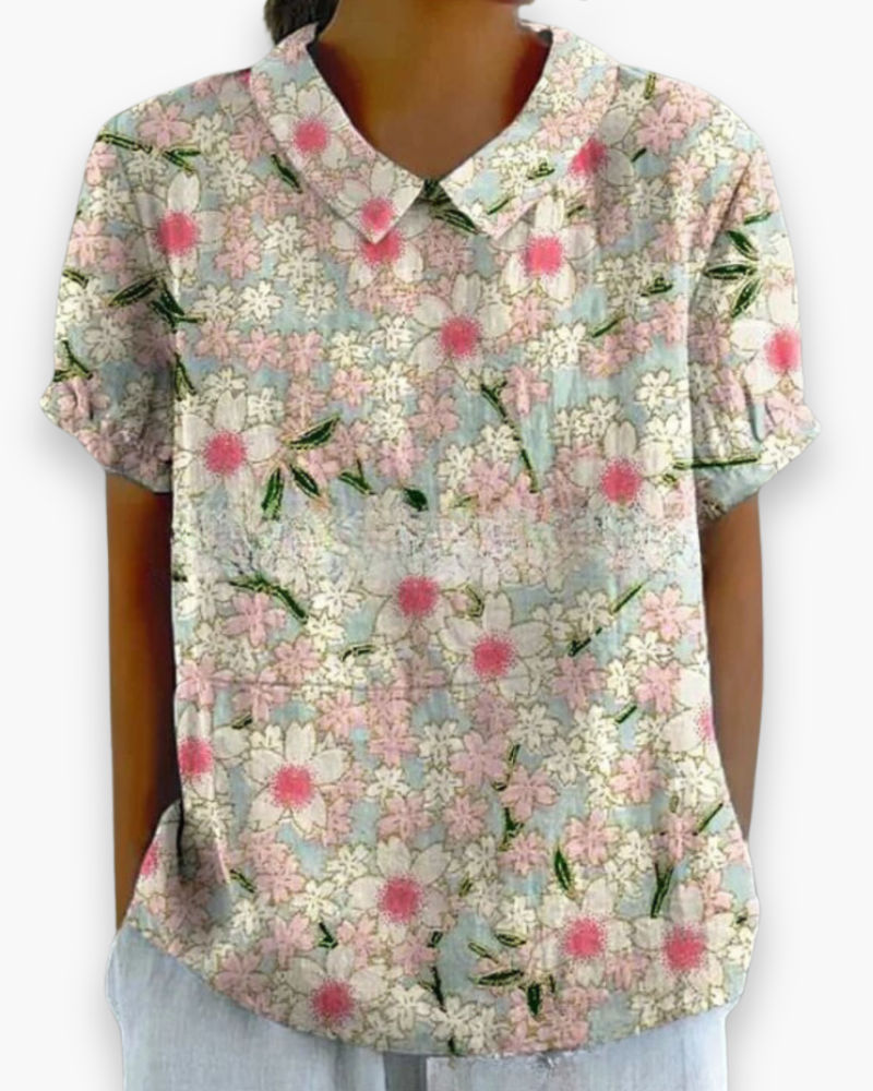 Mesdames Blouse de chemise à pression florale ludique | Librement-5