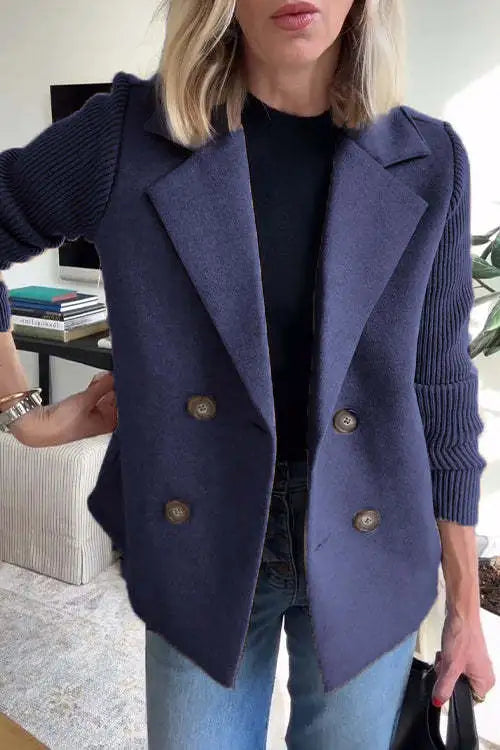 Catherine | Veste Chic Maille Patchwork