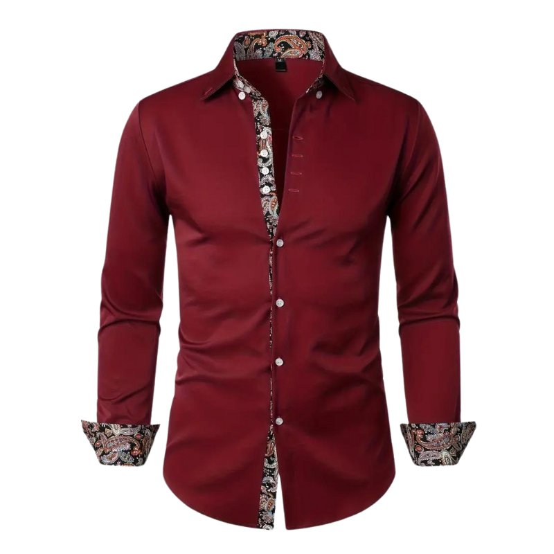 Pascal | Chemise Élégante Détails Paisley
