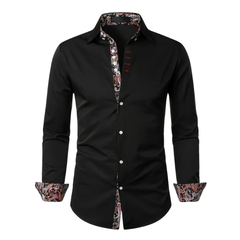 Pascal | Chemise Élégante Détails Paisley