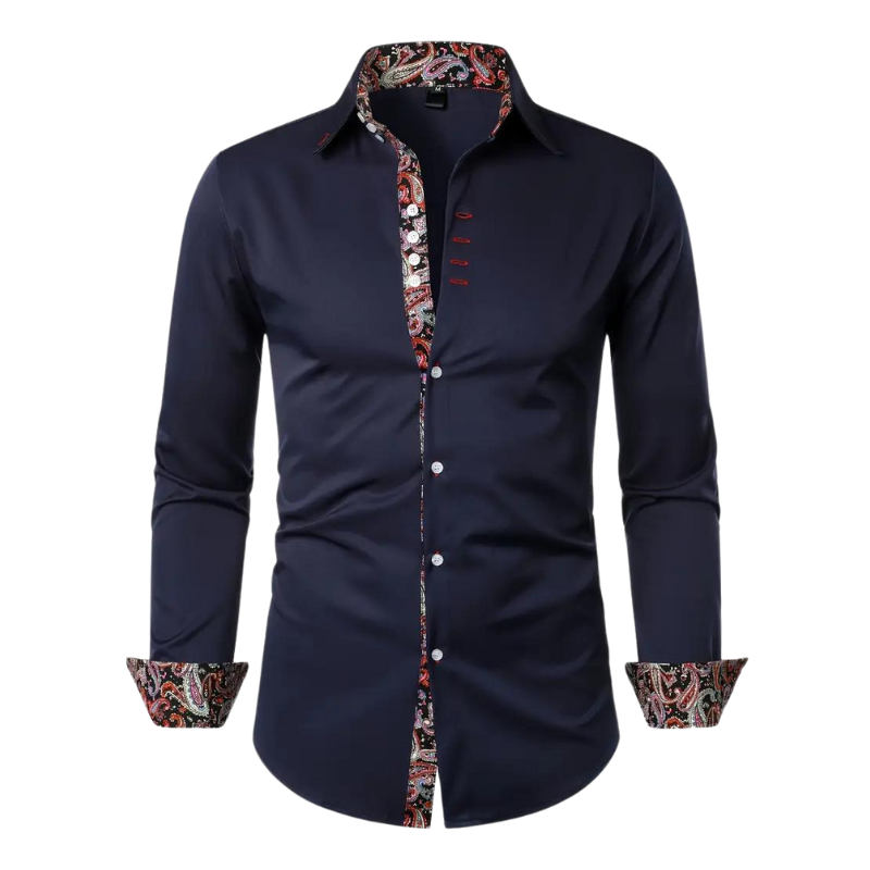 Pascal | Chemise ĂlĂ©gante DĂ©tails Paisley