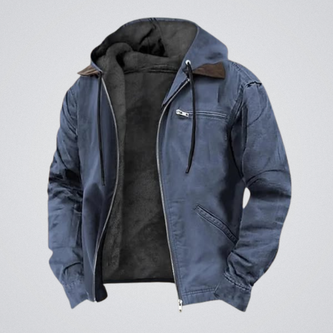 Philippe - Veste Classique Toile Doublée Sherpa