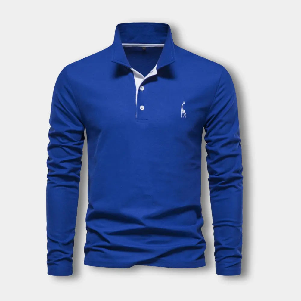 Hugo - Polo Manches Longues Col Contrasté Chic Homme
