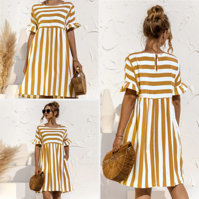 Mira - Robe Rayée Tendance