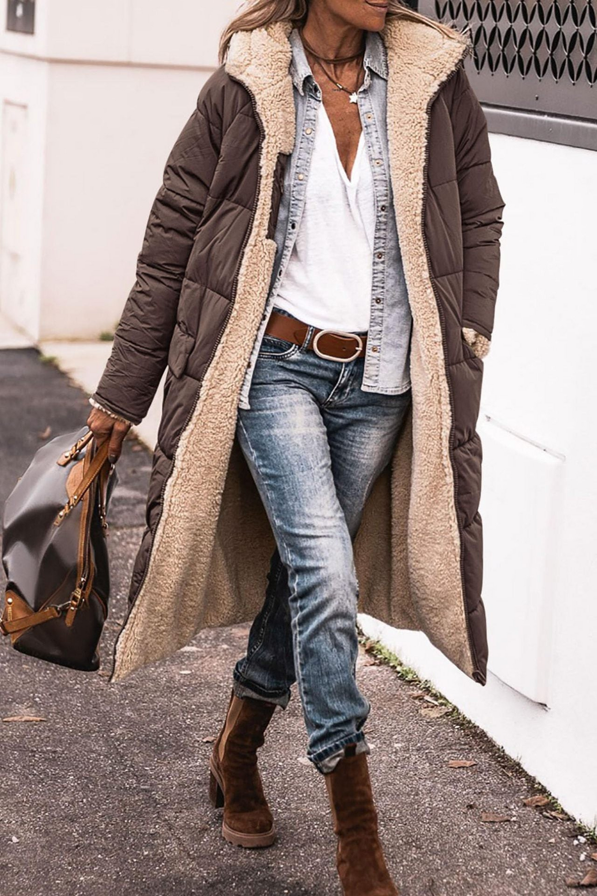 Virginie | Doudoune Chic Teddy Réversible