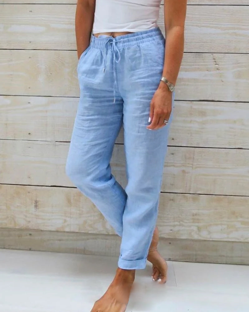 Zoé - Pantalon Lin Large