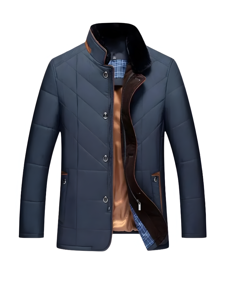 Nicolas - Veste Élégante Matelassée Col Fourrure