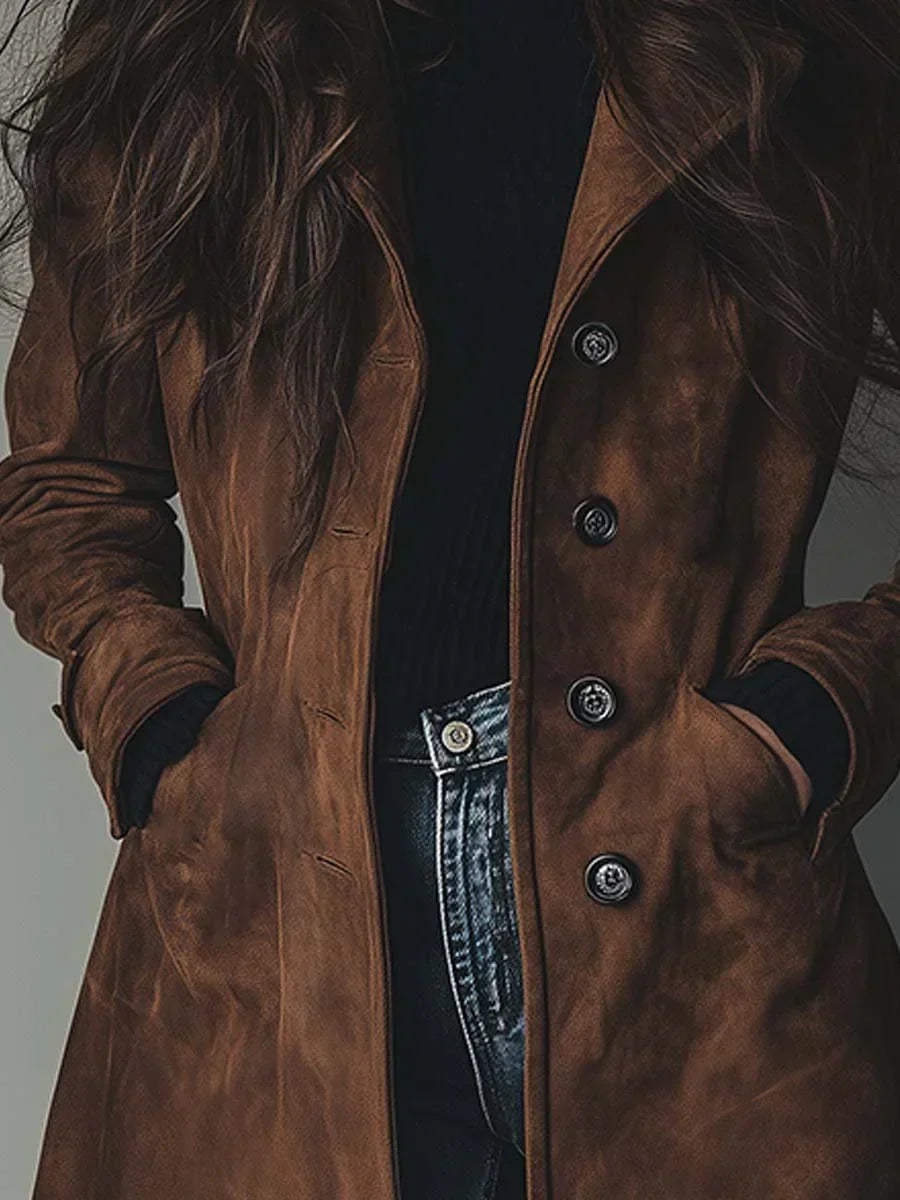 Marie | Trench Chic Daim Ceinturé