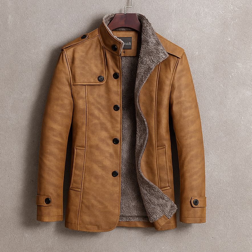 Vincent - Veste Raffinée Daim Col Sherpa