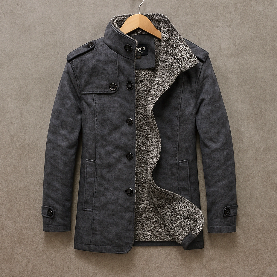 Vincent - Veste Raffinée Daim Col Sherpa