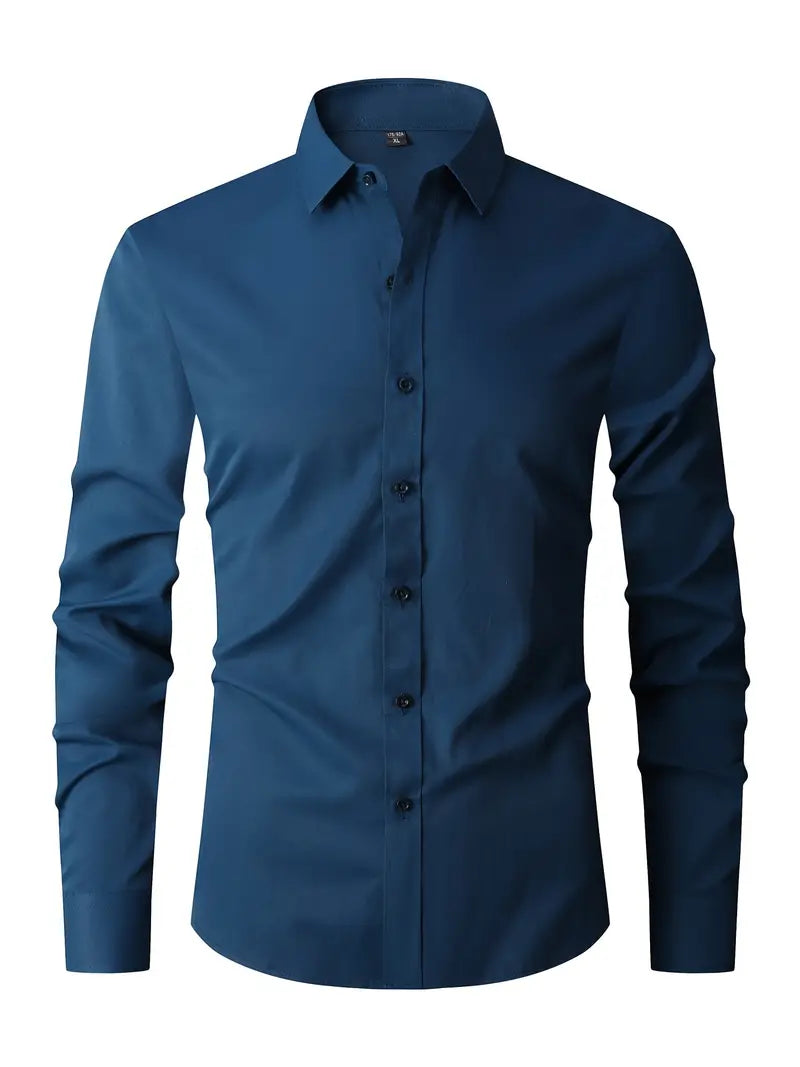 Diego - Chemise Manches Longues Slim Fit Chic Élégante Homme
