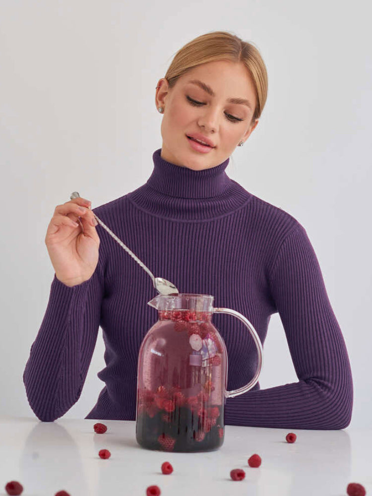 London - Pull col roulé classique pour femme