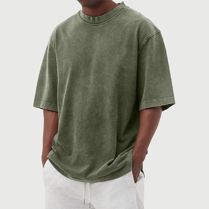 Julien - T-Shirt Vintage Délavé Oversize Homme