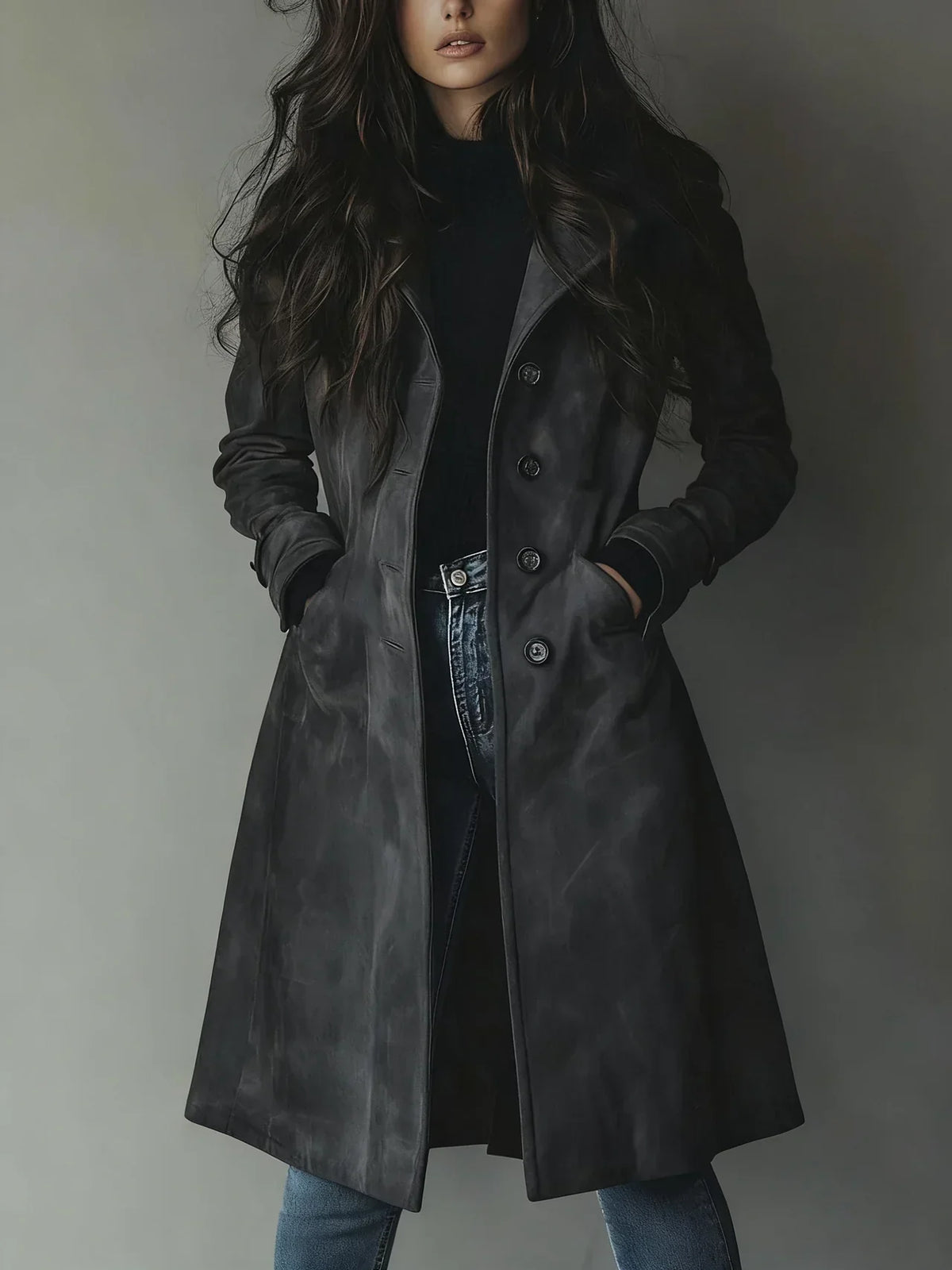 Marie | Trench Chic Daim Ceinturé