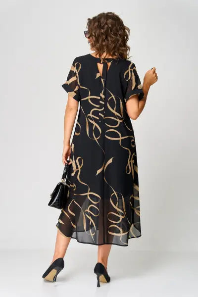 Patricia - Robe Mi-Longue Femme Imprimée Grande Taille