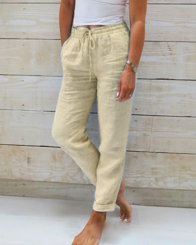 Zoé - Pantalon Lin Large