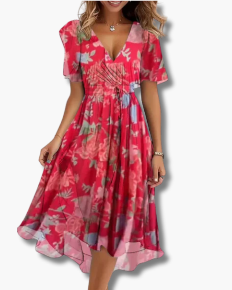 Robe élégante en V à cols en V | Polyvalent 2