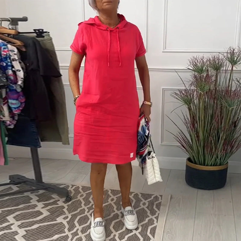 Robe Courte Femme Sweat à Capuche - Sophie