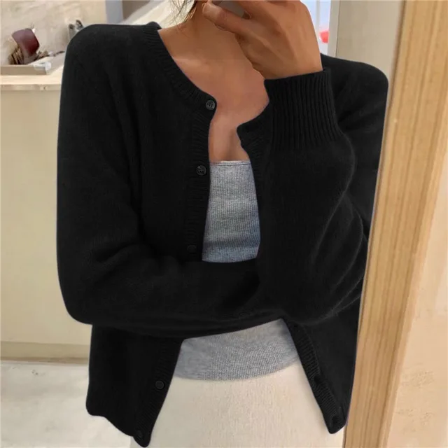 Camille - Gilet Élégant Maille Fine Boutonné