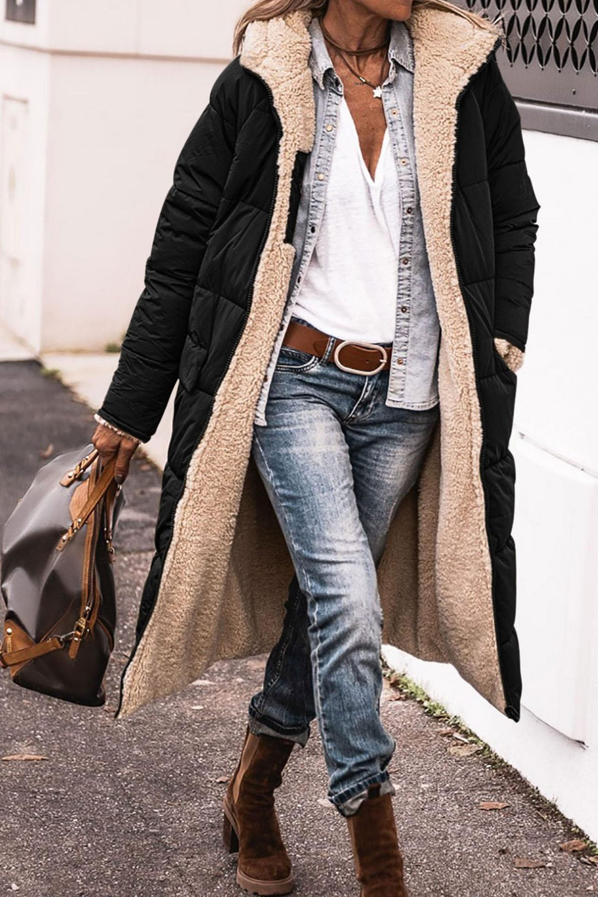 Virginie | Doudoune Chic Teddy Réversible