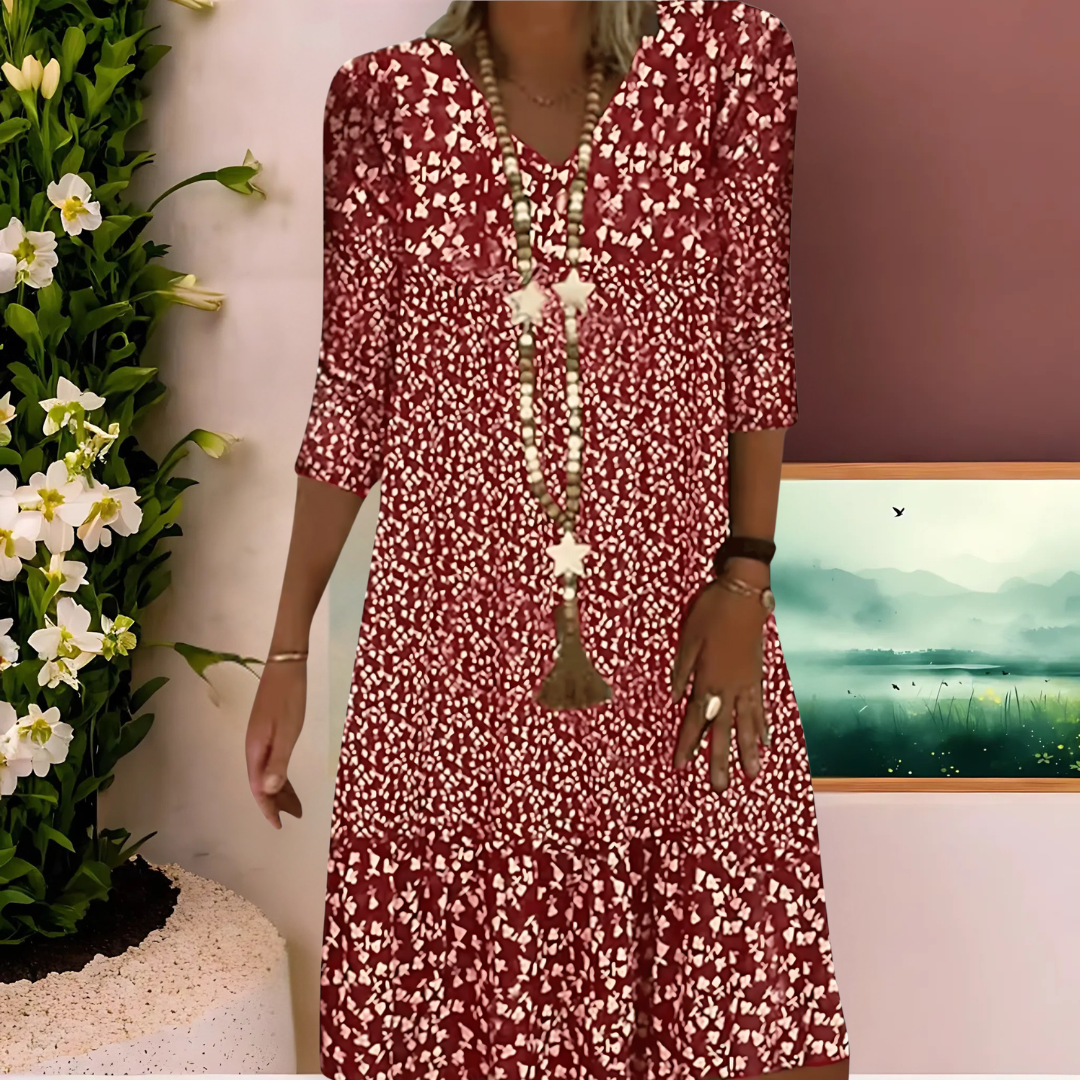Robe Midi Femme Fleurie Bohème - Louise