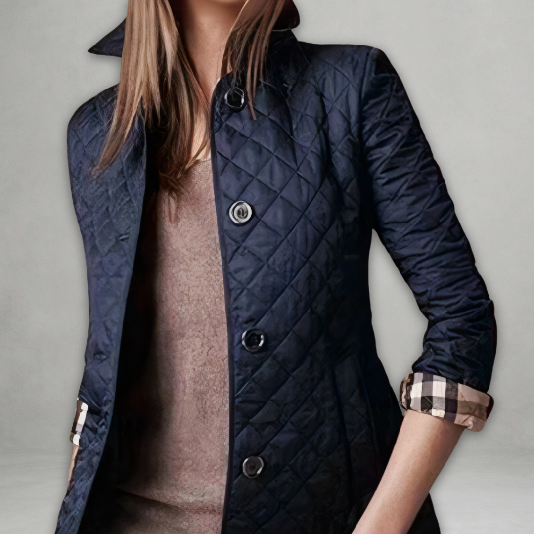Isabelle - Veste Élégante Matelassée Col Montant