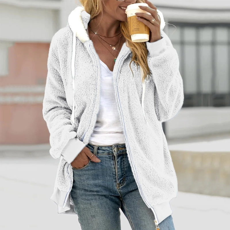 Lina - Veste femme teddy zippée