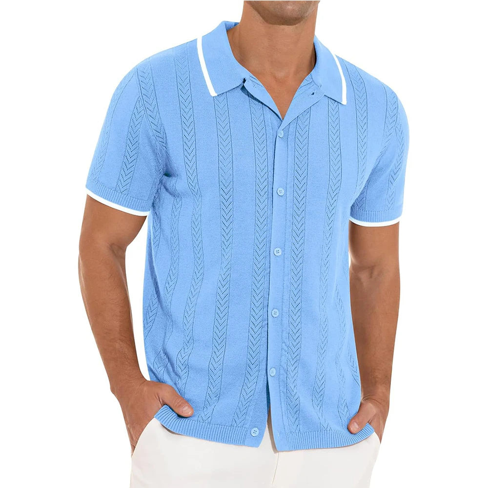 Jeroen - Polo en Tricot - Élégance Décontractée - Polo pour Hommes-2