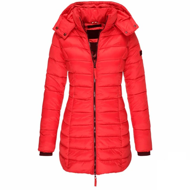 Odille - Doudoune longue capuche Femme