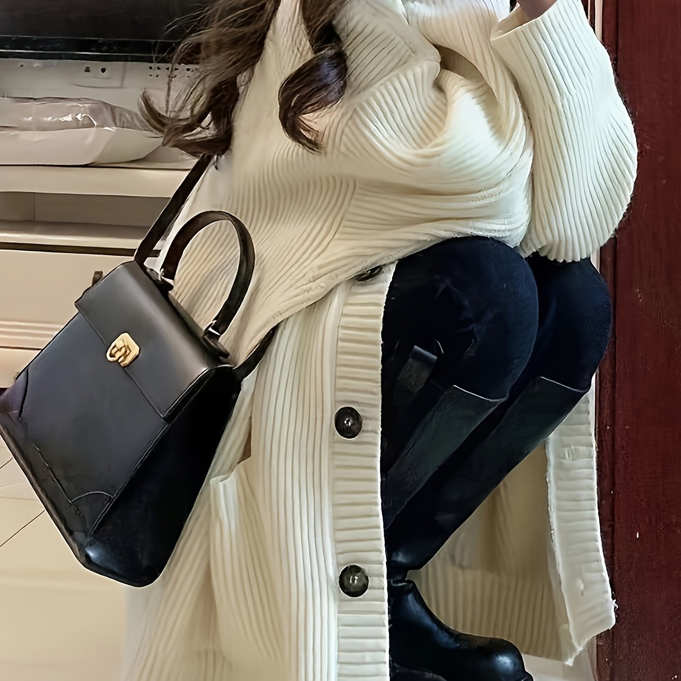 Charlotte - Cardigan Élégant Oversize Boutonné