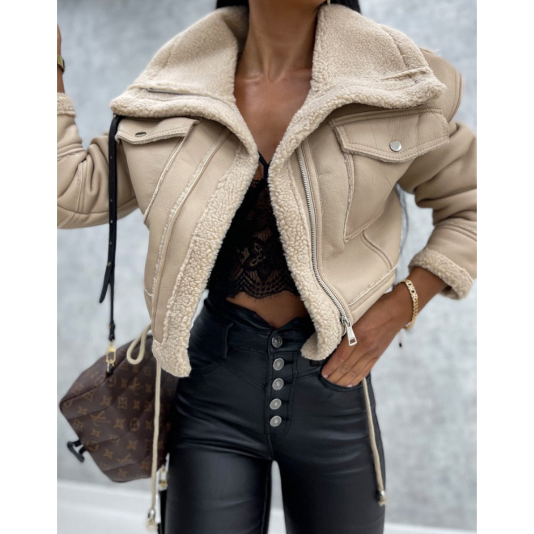 Sofia - Veste aviateur femme courte