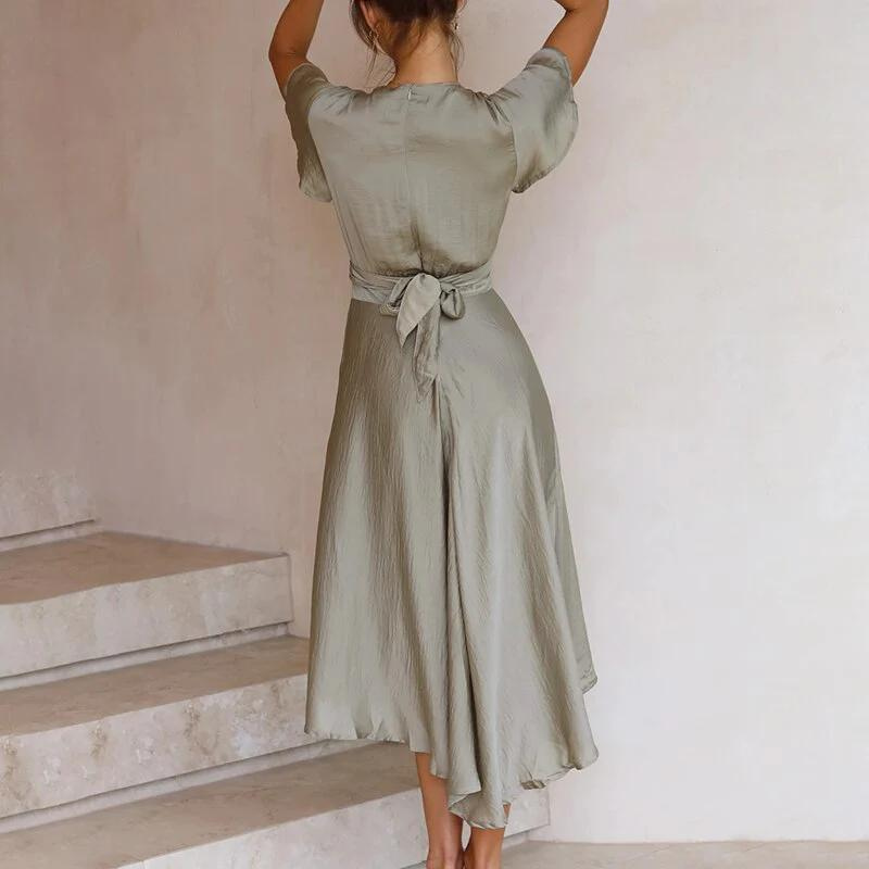 Robe Midi Femme Fluide ĂlĂ©gante - Marine
