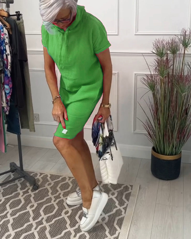Robe Courte Femme Sweat à Capuche - Sophie