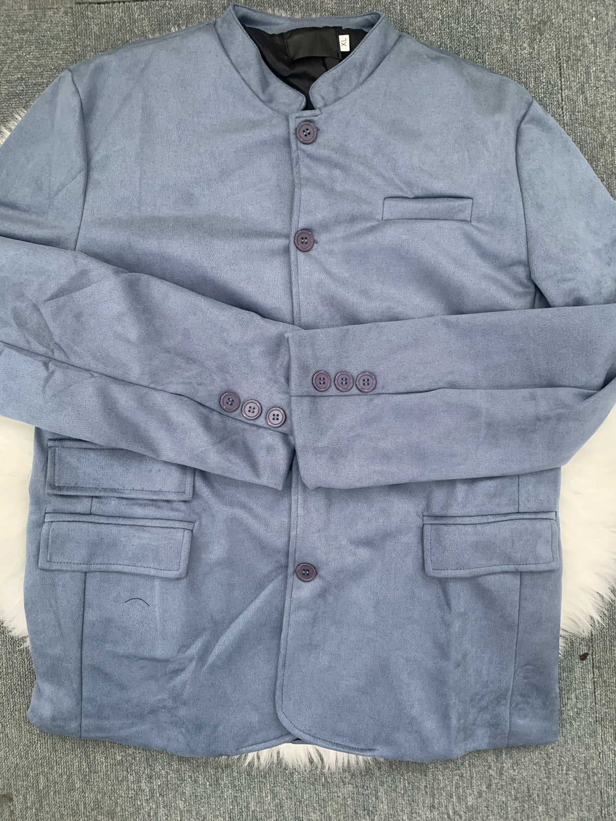 Vincent | Blazer Raffiné Daim Col Officier