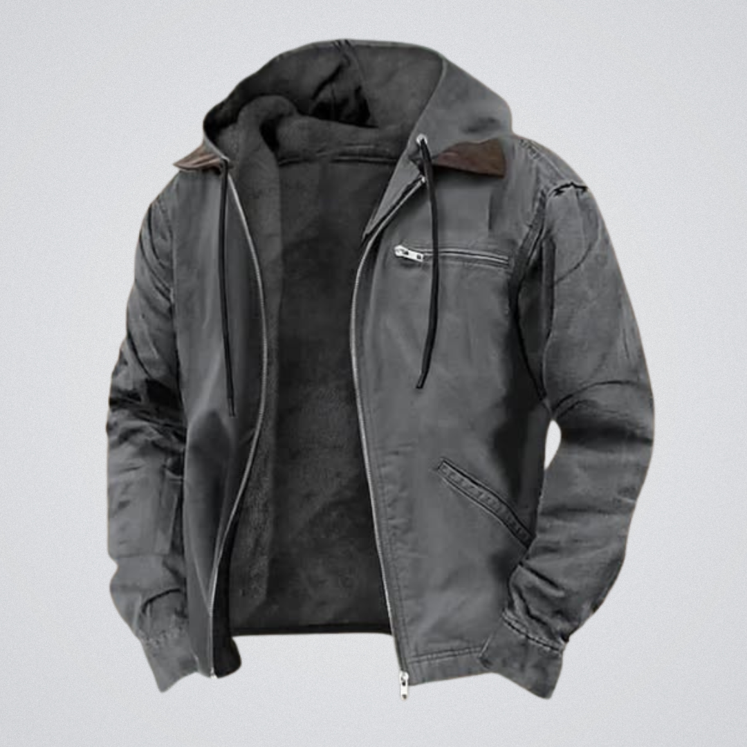 Philippe - Veste Classique Toile Doublée Sherpa