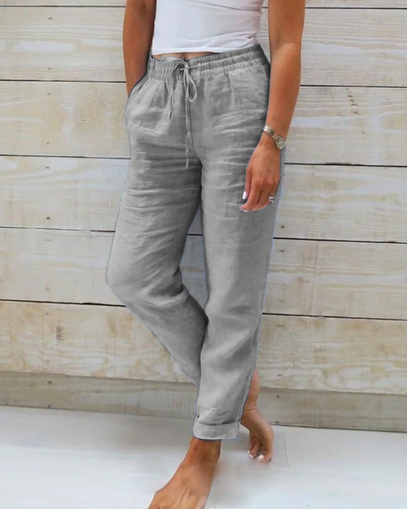 Zoé - Pantalon Lin Large