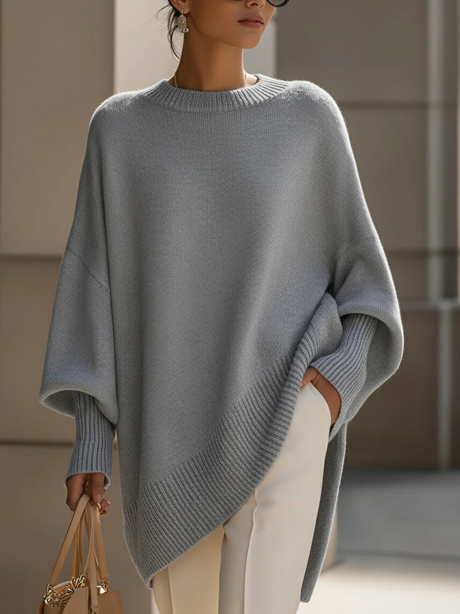 Pascale | Pull Élégant Oversize Asymétrique