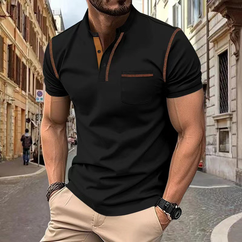 Nash - Polo Col Montant Manches Courtes Slim Fit Homme