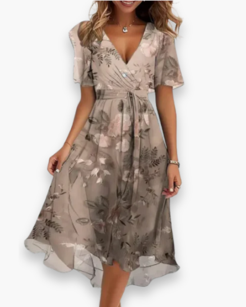 Robe élégante en V à cols en V | Polyvalent 3