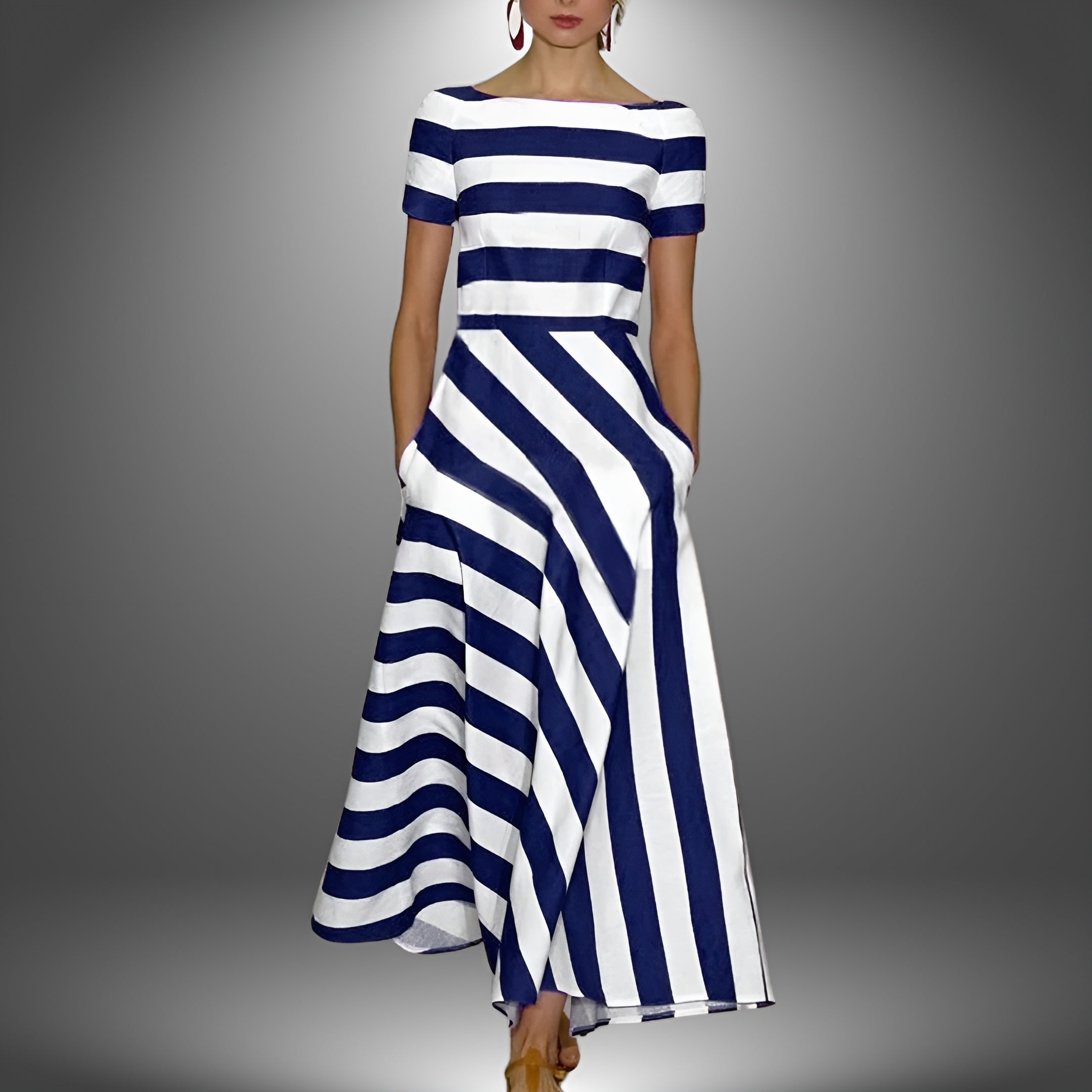 Robe Longue Femme Rayée - Céline